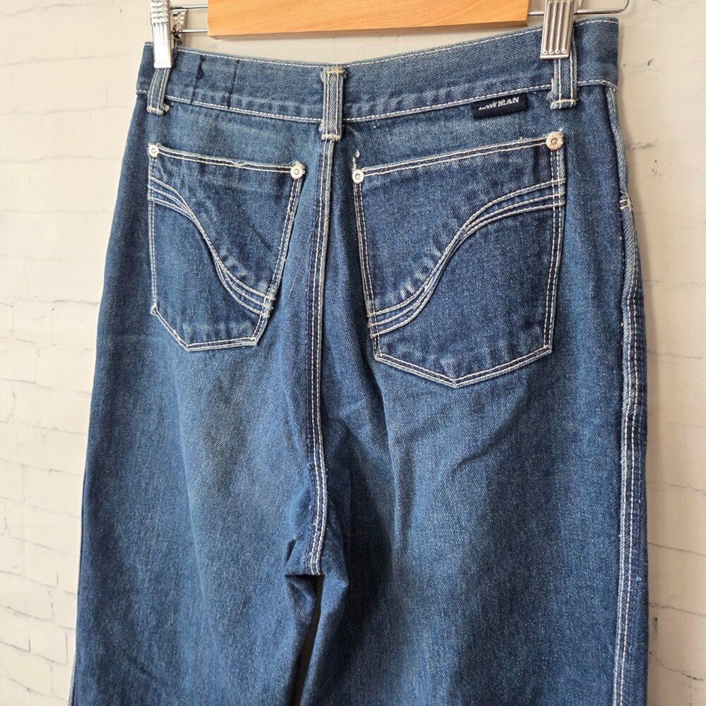 Lawman VTG Western Womens Wide Leg Jeans Tall Size 26 x 35 Tagged 32 Long Flare - Picture 8 of 11